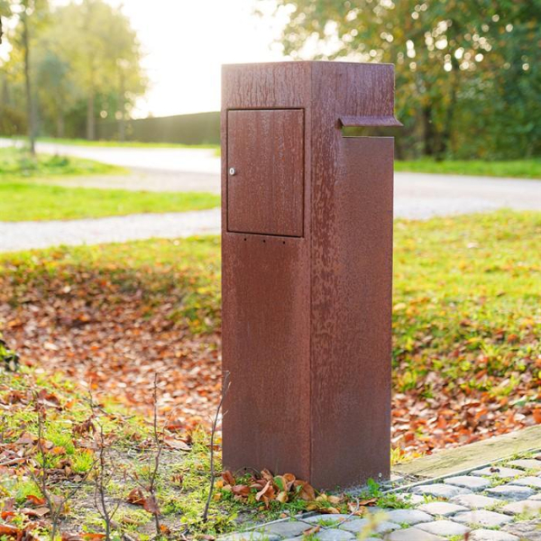 Edelrost Cortenstahl Briefkasten Ivar