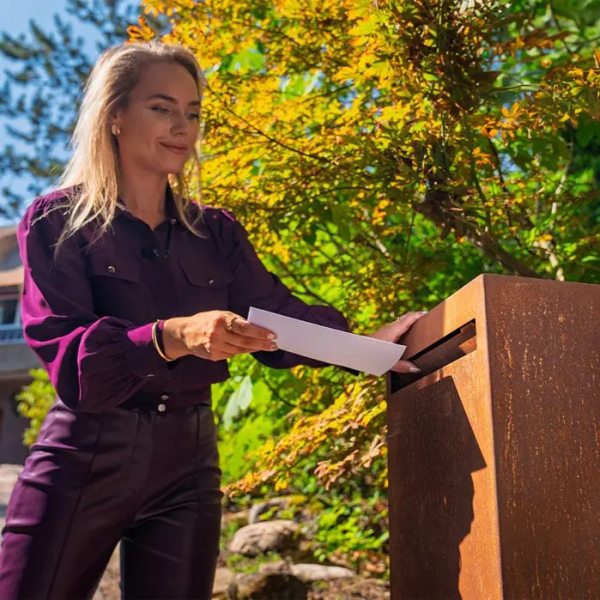 Edelrost Cortenstahl Briefkasten NOC