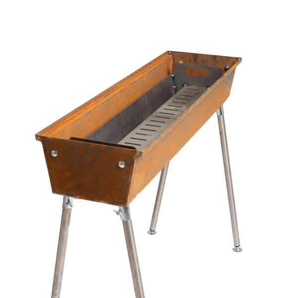Cortenstahl Edelrost Holzkohlegrill Naked Chef XL