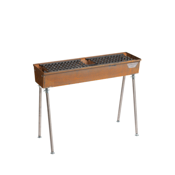 Cortenstahl Edelrost Holzkohlegrill Naked Chef XL