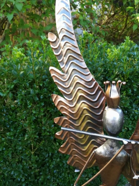 Dekoengel Laila auf Fuß, Bronzeoptik