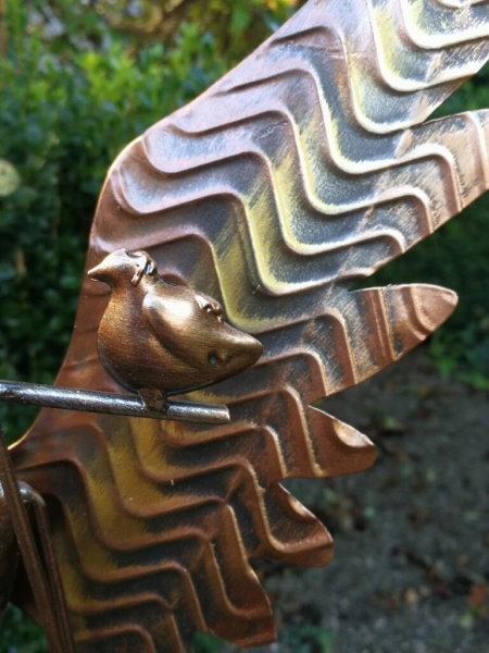 Dekoengel Laila auf Fuß, Bronzeoptik