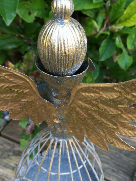 Dekoengel Meike, grau-gold