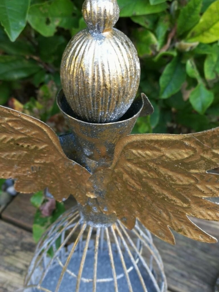 Dekoengel Meike, grau-gold