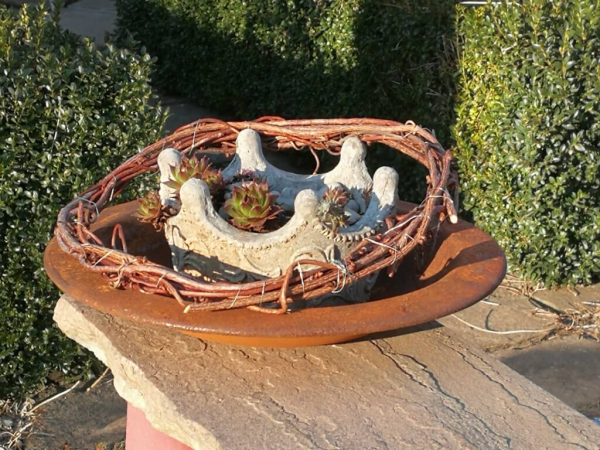 Edelrost Dekoschale Bella, 27 cm rustikal