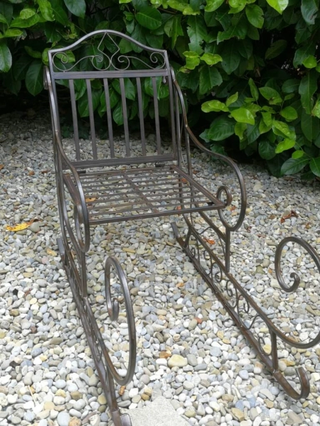 Dekoschlitten braun lackiert