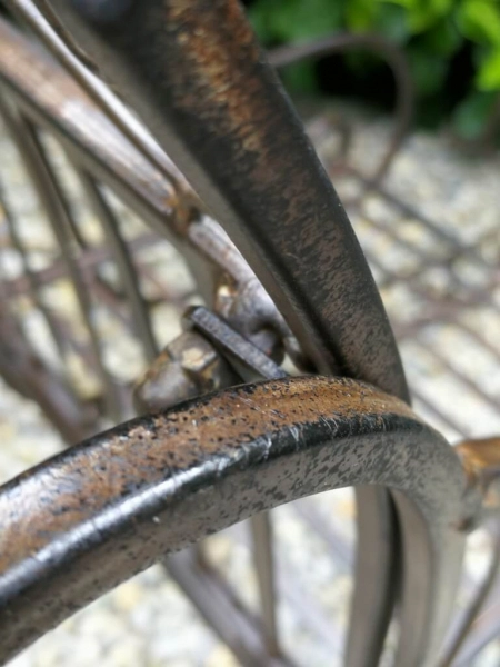Dekoschlitten braun lackiert
