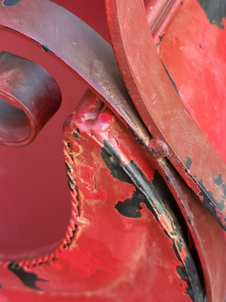 Dekoschlitten Natale, rot