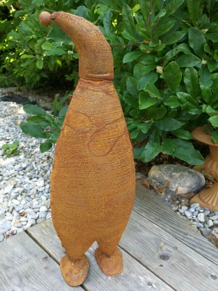 Edelrost 3D Weihnachtsmann mit Geschenk