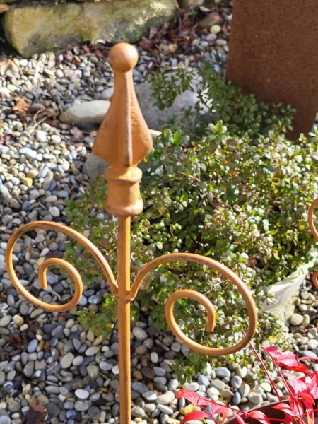 Edelrost 3er Set Rankstäbe für Blumenkübel, 60 cm