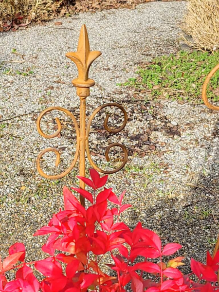 Edelrost 3er Set Rankstäbe für Blumenkübel, 60 cm