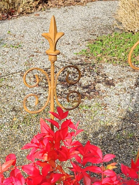 Edelrost 3er Set Rankstäbe für Blumenkübel, 60 cm