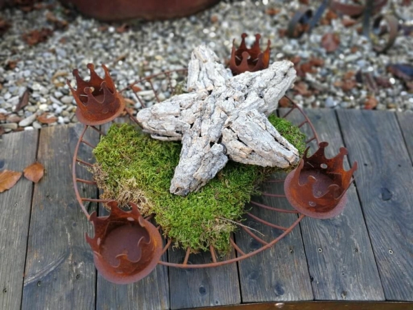Edelrost Adventskranz Kronen