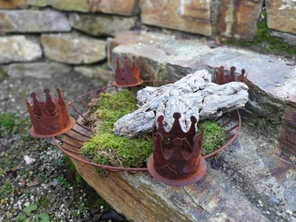 Edelrost Adventskranz Kronen