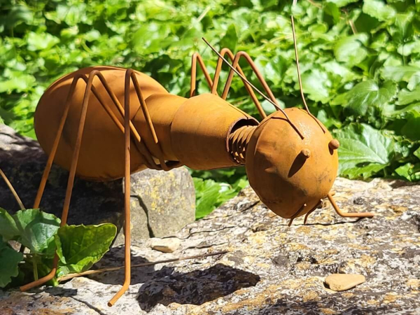 Edelrost Ameise mit Wackelkopf