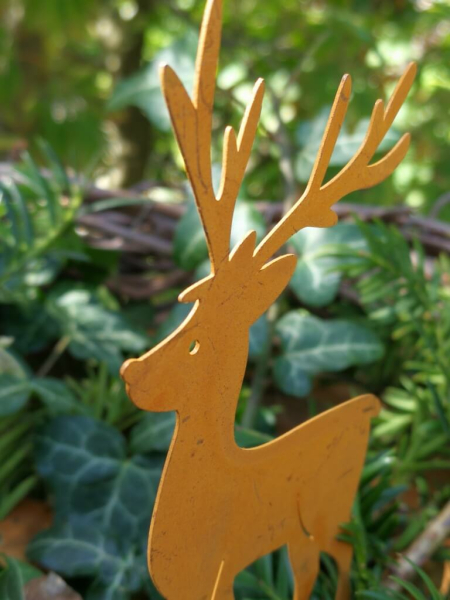 Edelrost Bastelset Winterstecker mit Hirsch, 5 teilig