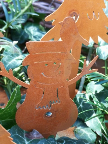 Edelrost Bastelset Winterstecker mit Nikolaus, 5 teilig