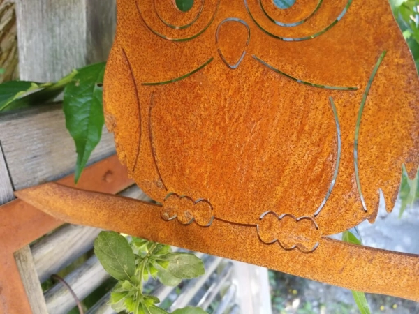 Edelrost Baumspieß Eule Ulf