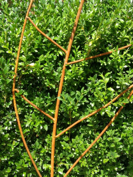 Edelrost Gartenstecker Rankhilfe Blatt groß
