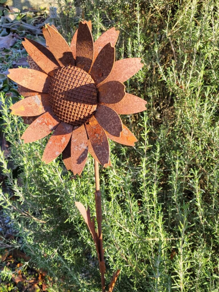 Edelrost Gartenstecker Löwenzahn