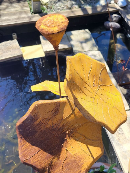 Edelrost Gartenstecker Lotus