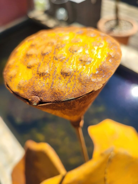 Edelrost Gartenstecker Lotus