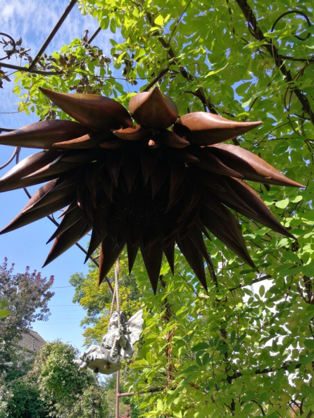 Edelrost Blume (Lampe) Rosi, Kaktusdahlie
