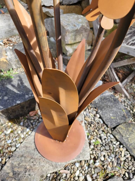 Edelrost Glasblume Blumenzauber, 120 cm, rosa-lila