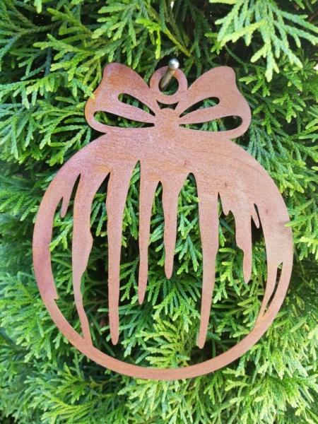 Edelrost Christbaumkugel Ice