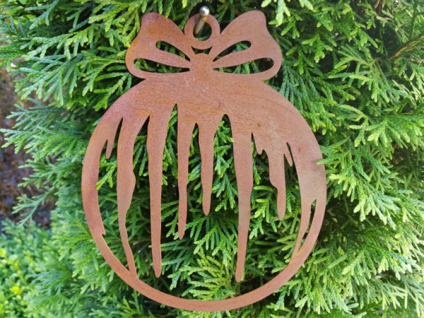 Edelrost Christbaumkugel Ice