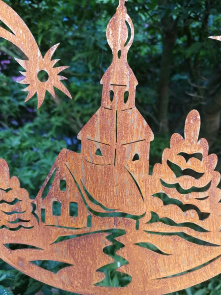 Edelrost Christbaumkugel Kirche