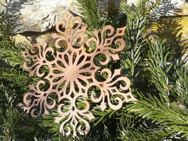 Edelrost Christbaumschmuck Schneeflocke 4