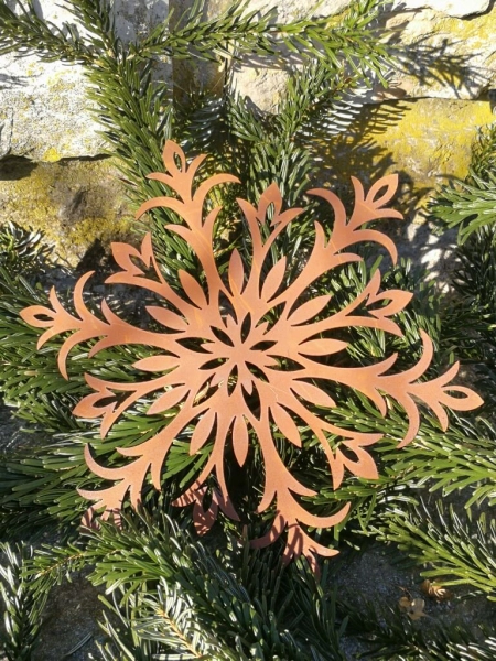 Edelrost Christbaumschmuck Schneeflocke 6