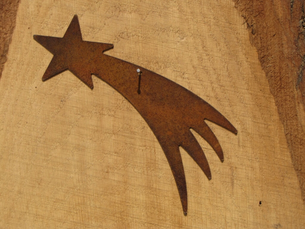 Edelrost Christbaumschmuck Komet, 2 Größen