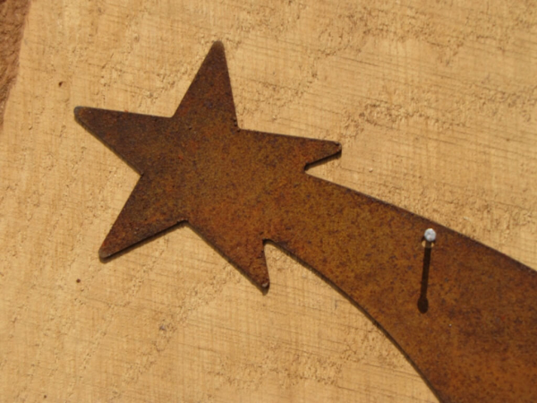 Edelrost Christbaumschmuck Komet, 2 Größen
