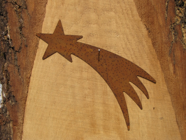 Edelrost Christbaumschmuck Komet, 2 Größen