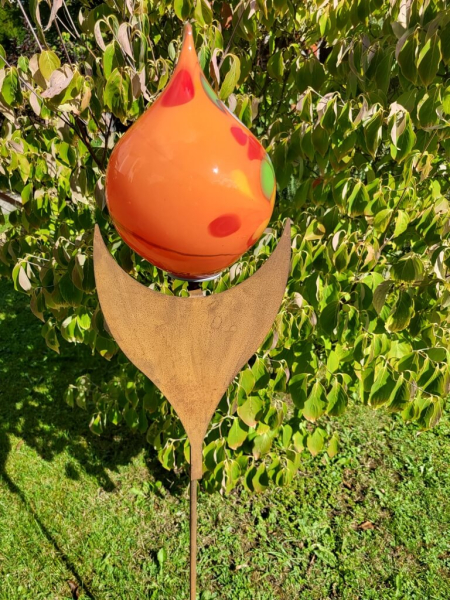 Edelrost Gartenstecker Cupa, Orange