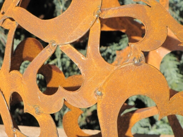 Edelrost Herzkugel 30 cm