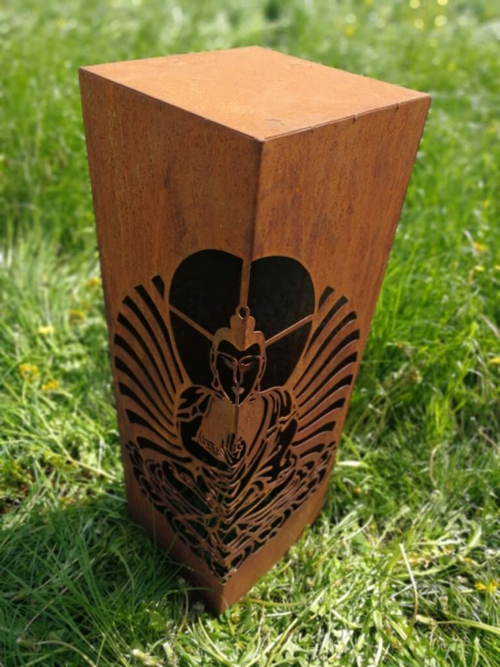 Edelrost Dekosäule Thaibuddha