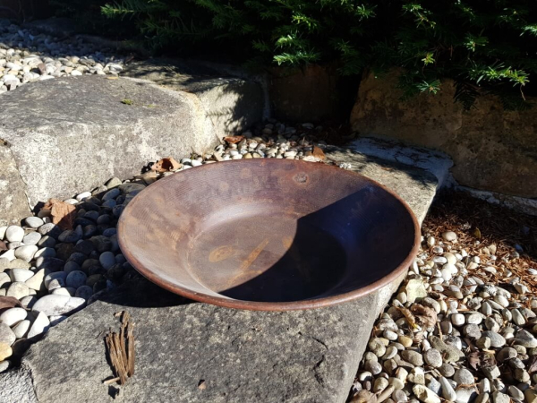 Edelrost Dekoschale 27 cm, lackiert