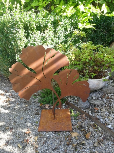 Edelrost Ginkgoblätter zum Stellen