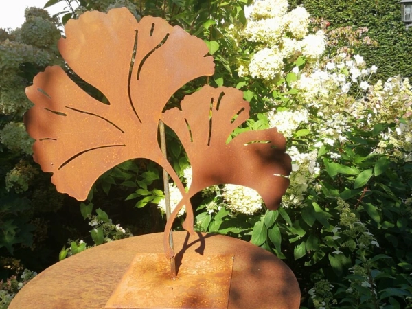 Edelrost Ginkgoblätter zum Stellen