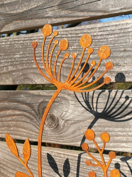 Edelrost Doppelvase Blumen