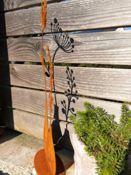 Edelrost Doppelvase Blumen