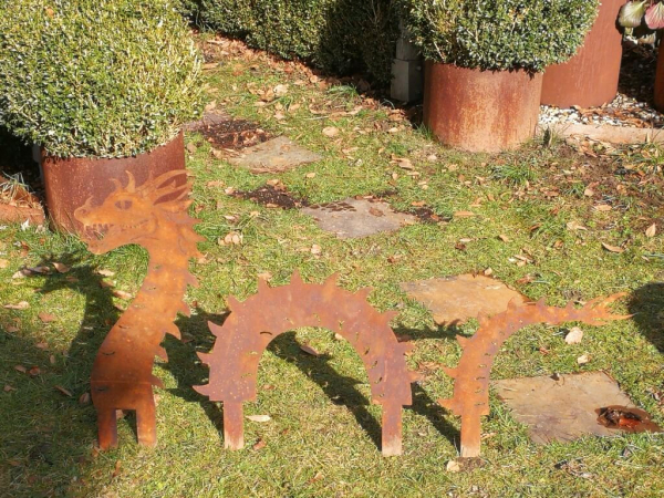Edelrost Drache, 3-teilig