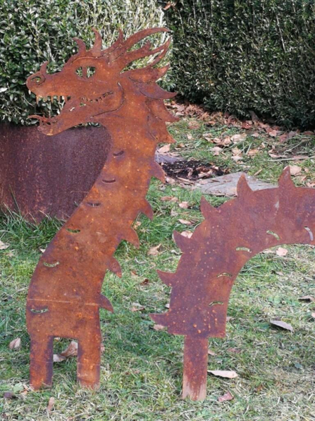 Edelrost Drache, 3-teilig
