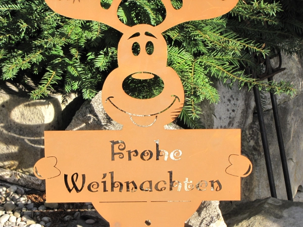 Edelrost Elch Frohe Weihnachten