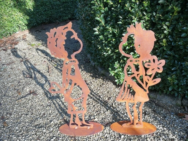 Edelrost Dekofigur Mädchen Emma