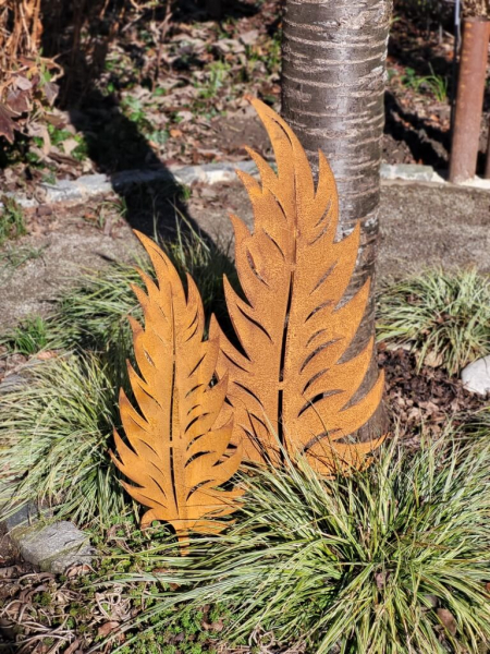 Edelrost Dekofeder zum Stecken