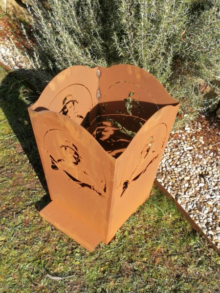 Edelrost Feuerkorb Angler